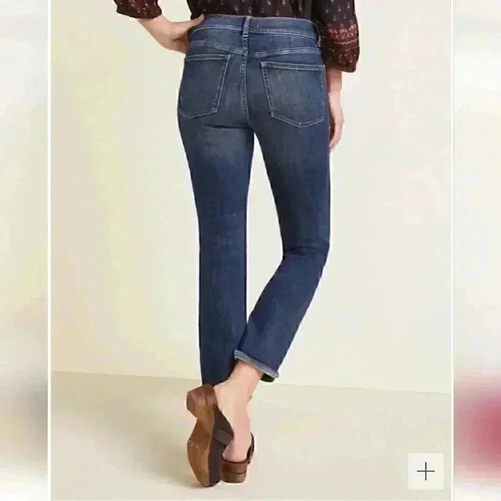 DL1961 Mara Ankle High Rise Instasculpt Straight Distressed Jeans Size 30 - Picture 3 of 9